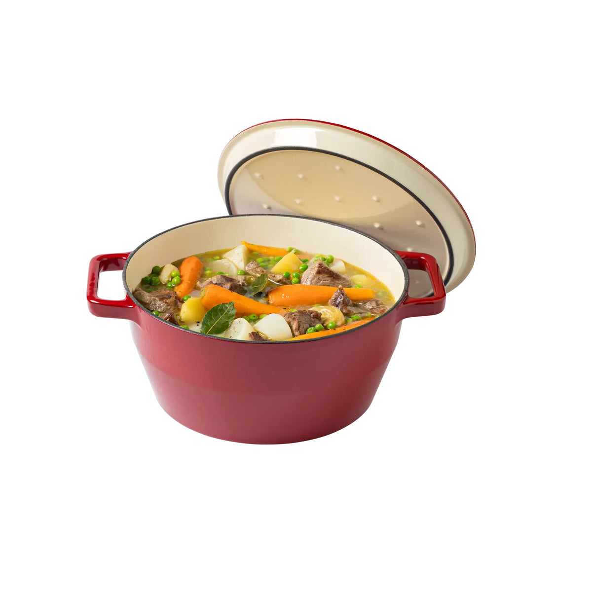 Pyrex SlowCook Red Round Cast Iron Casserole Dish 28cm