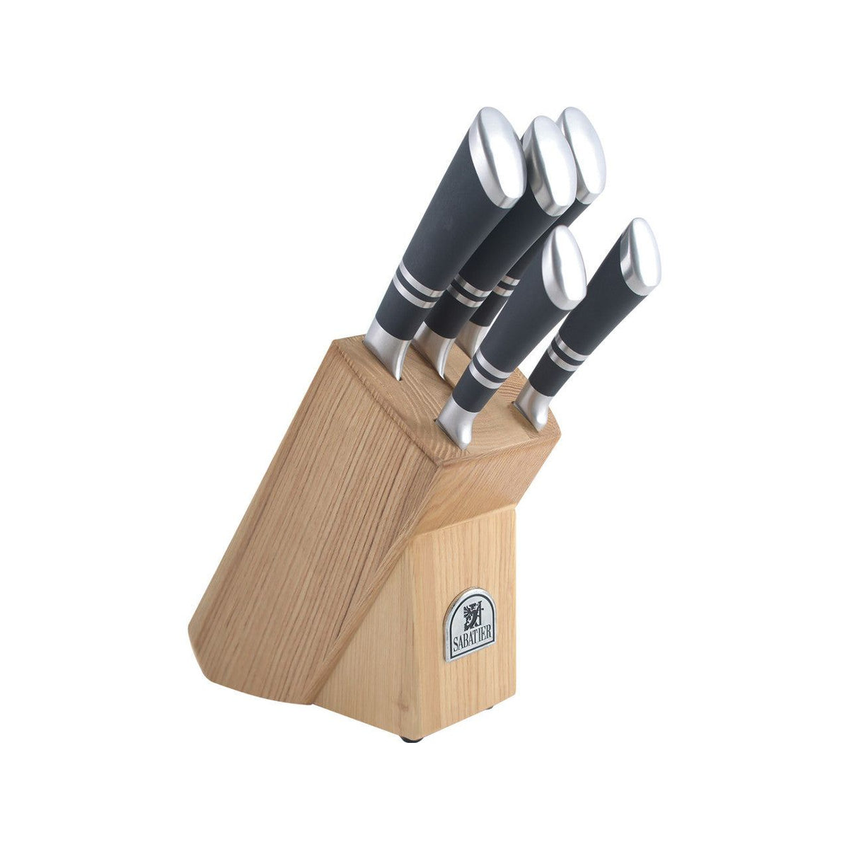 Sabatier Maison Ashwood 5-Piece Kitchen Knife Block Set - Home Deco London