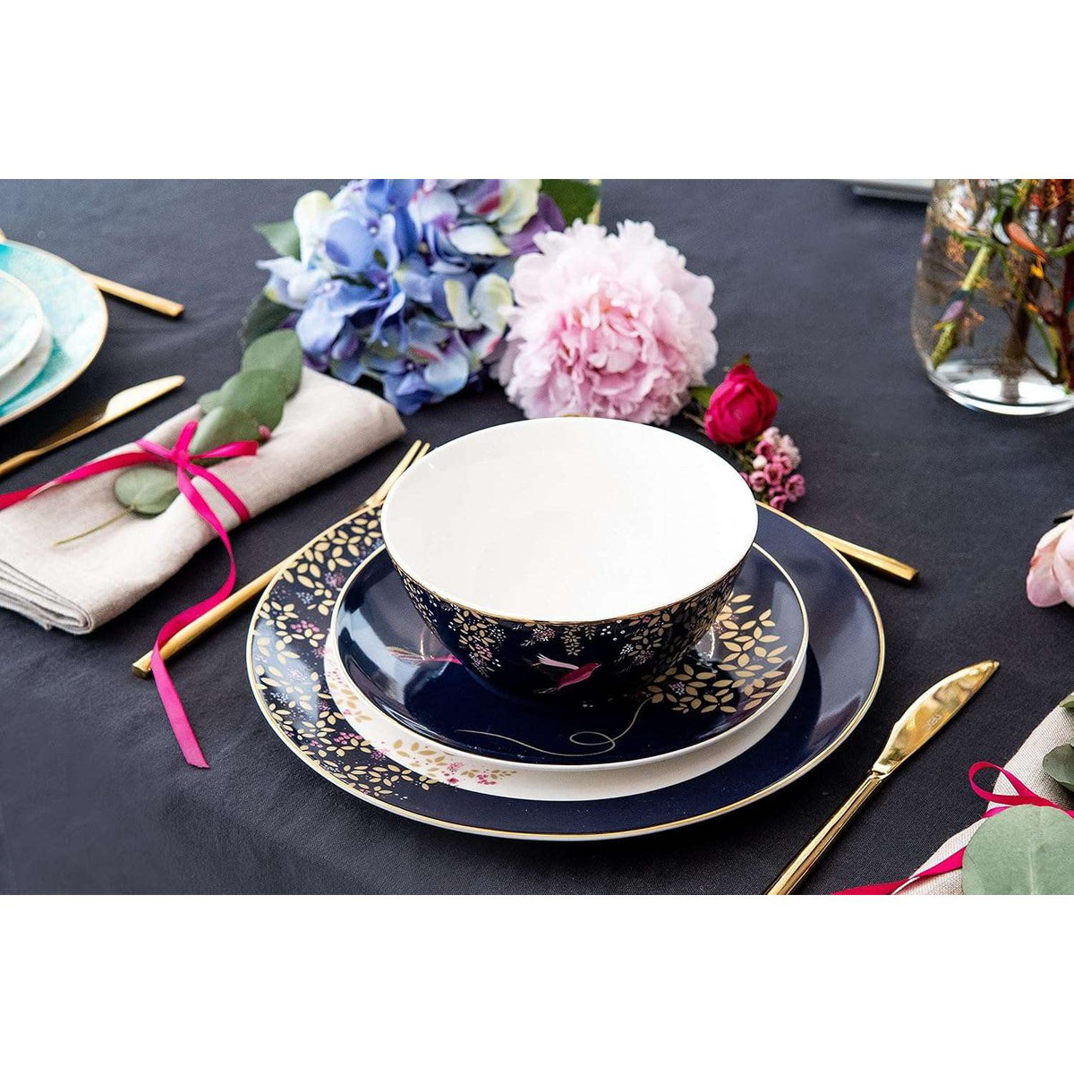 Sara Miller London Chelsea Collection 12 Piece Porcelain Tableware Set - Home Deco London