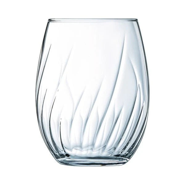Cristal D'Arques Set of 4 Swirly 36Cl Glass Tumblers - Home Deco London
