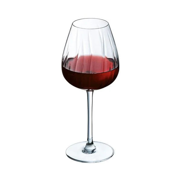 Cristal D'arques Set of 4 Swirly 47cl Wine Glasses - Home Deco London
