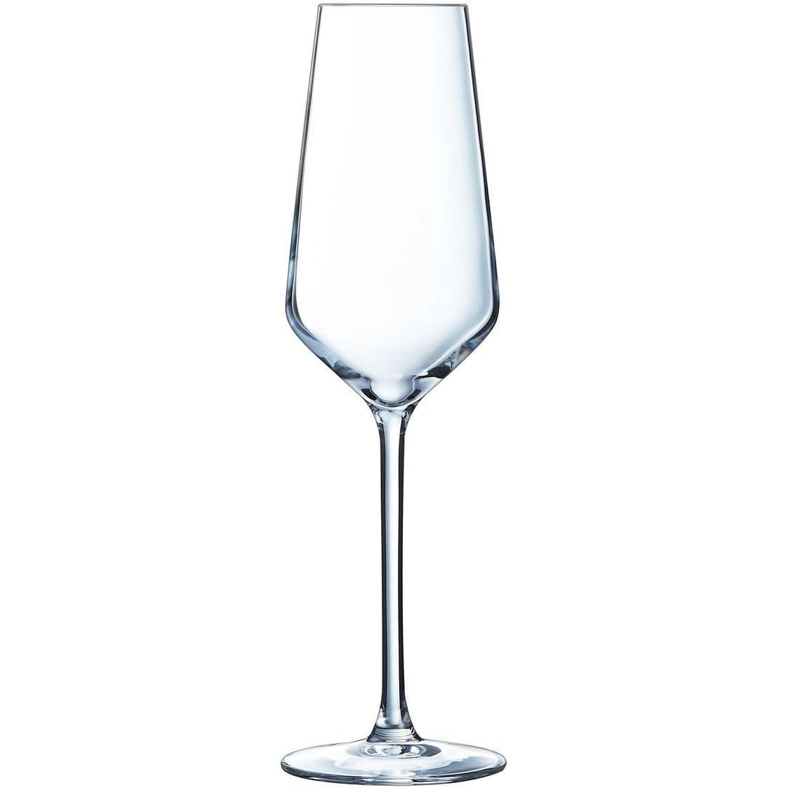 Distinction Cristal D'arques Champagne Flutes Set of 6, 23cl Krysta Crystal Glasses - Home Deco London