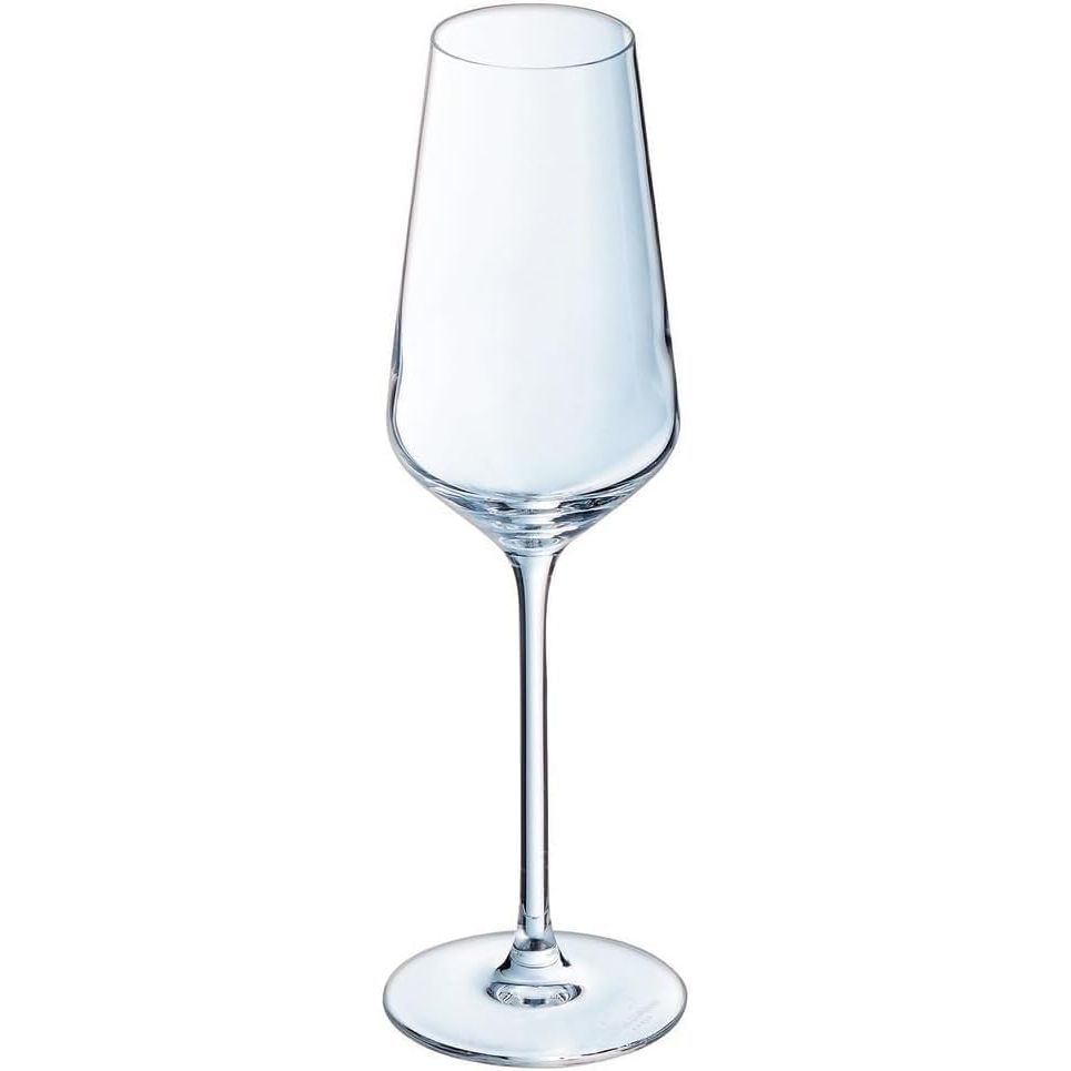 Distinction Cristal D'arques Champagne Flutes Set of 6, 23cl Krysta Crystal Glasses - Home Deco London