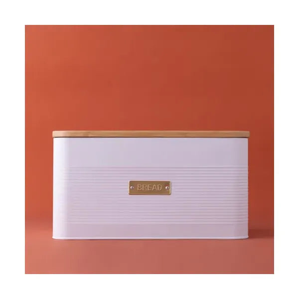 Typhoon Living Otto Square White Bread Bin - Home Deco London