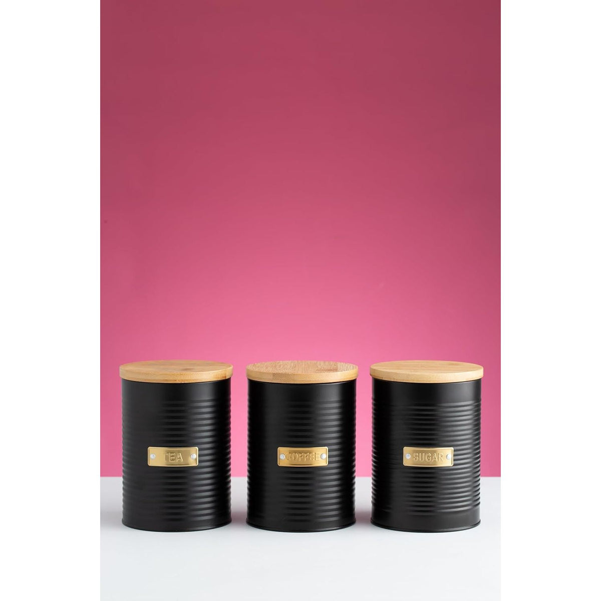 Airtight Typhoon Otto Black Sugar Storage 1.4 Litre - functional black sugar storage canister that keeps contents fresh.