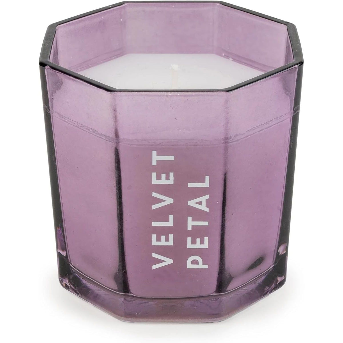 Velvet Petal Scented Large Candle Purple Glass Holder - Home Deco London