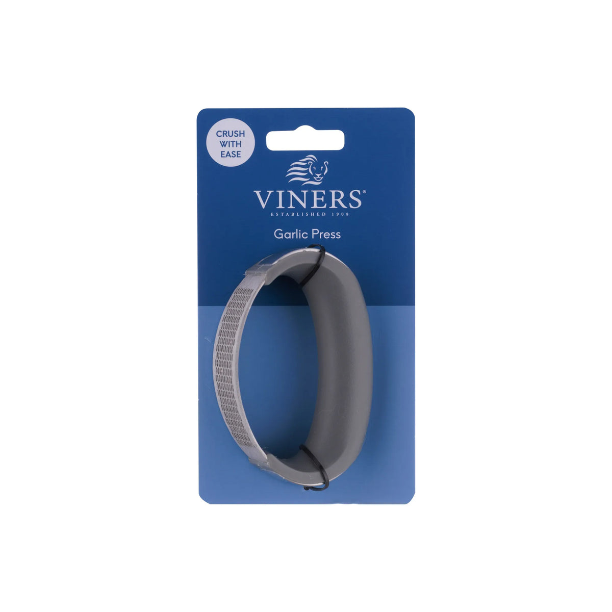 Viners Stainless Steel Garlic Crushing Tool with Ergonomic Soft-Touch Grip - Home Deco London