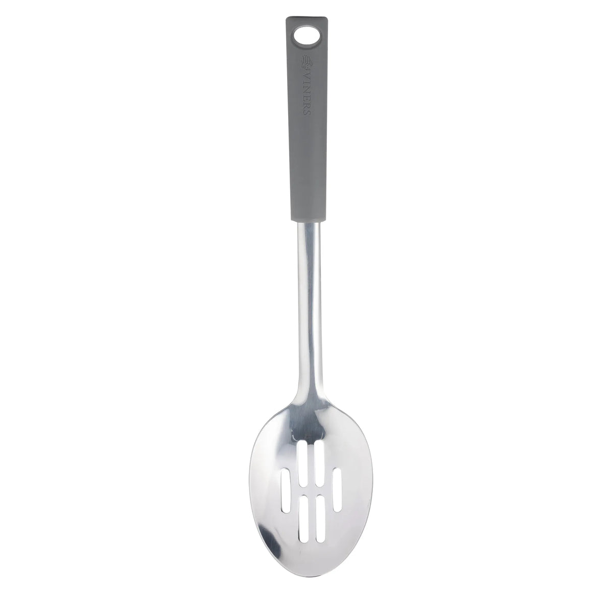 Viners Stainless Steel Slotted Spoon With Soft Grip Handle - Home Deco London