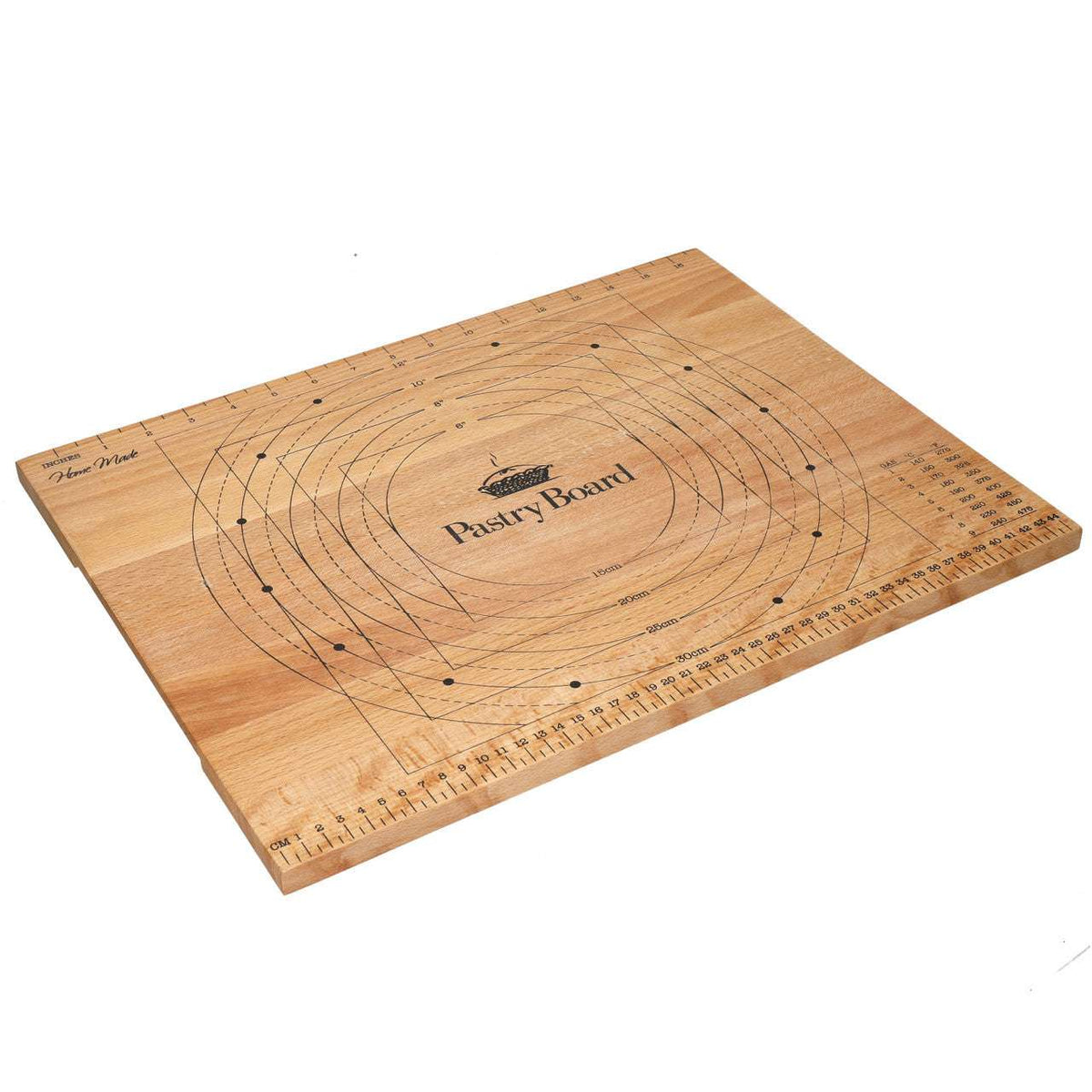 Home Made Wooden Pastry Board with Measurement Markings - Home Deco London