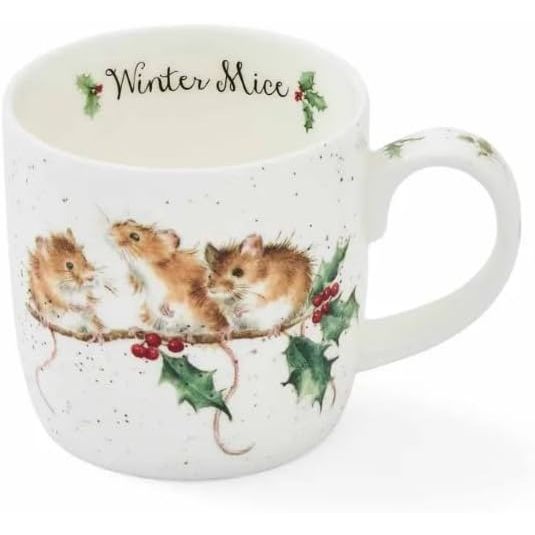Wrendale Designs Royal Worcester Christmas Set of 4 Fine Bone China Mugs