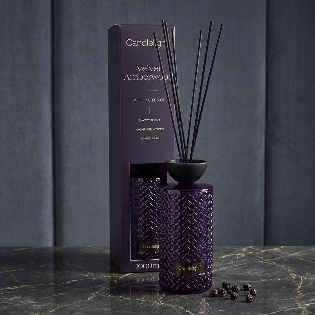 Velvet Amberwood Reed Diffuser Embossed 1000ml