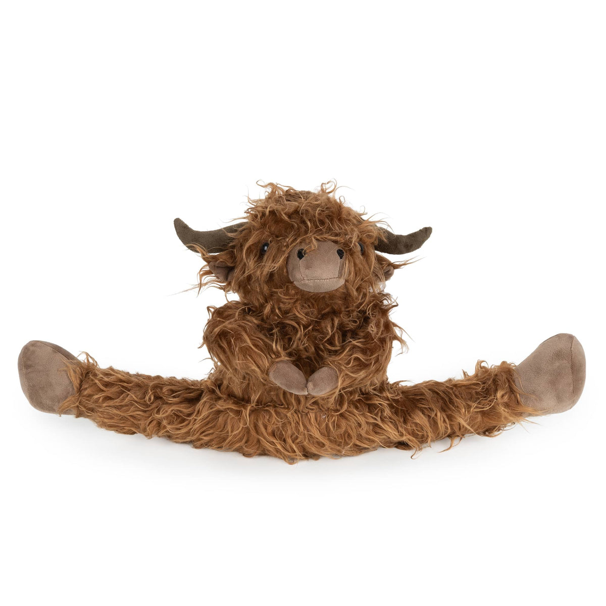 Excluder - Highland Cow image showcasing the charming highland cow draught excluder made with soft curly brown faux fur ideal for adding warmth to interiors.