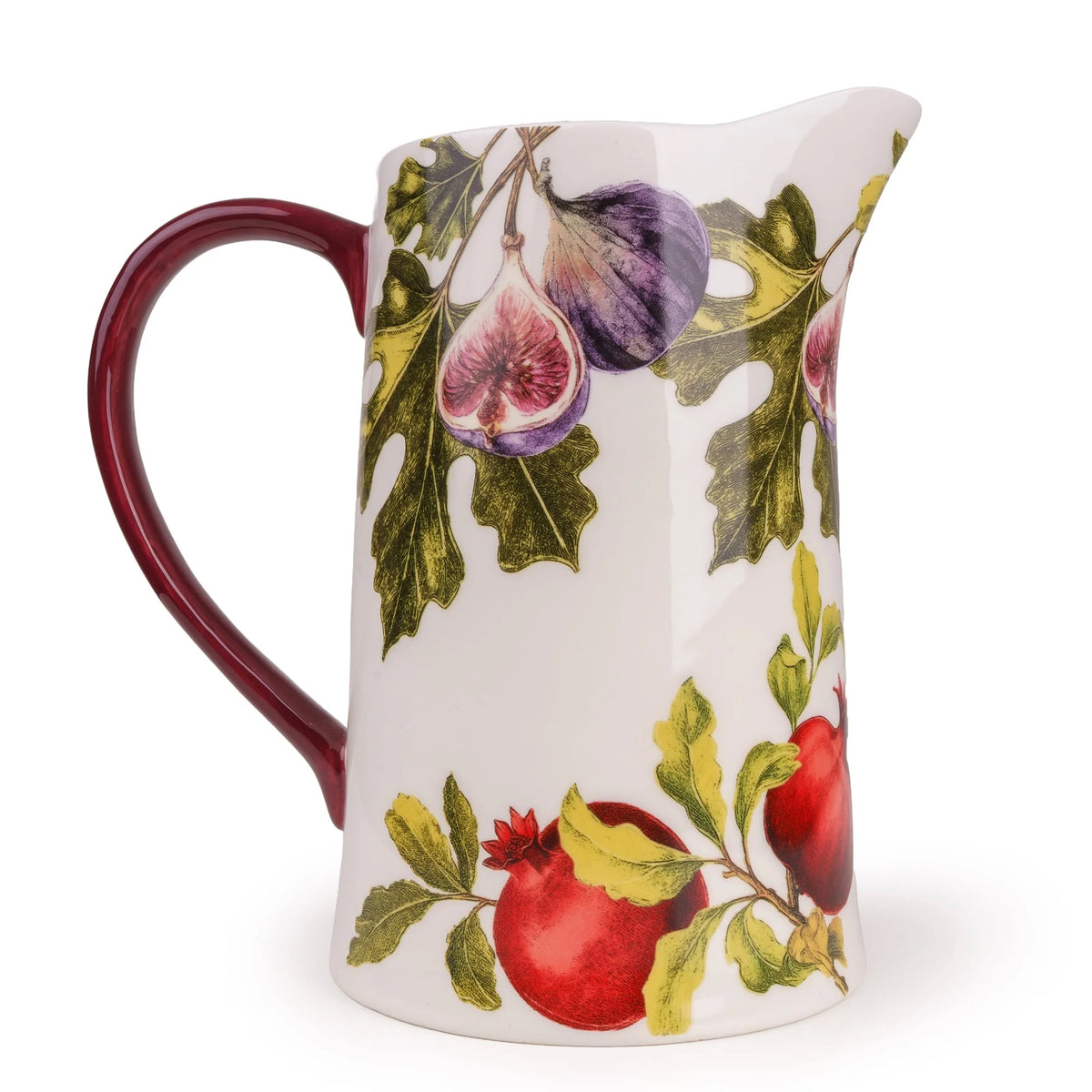 Ceramic Pitcher Large Jug Fig & Pomegranate