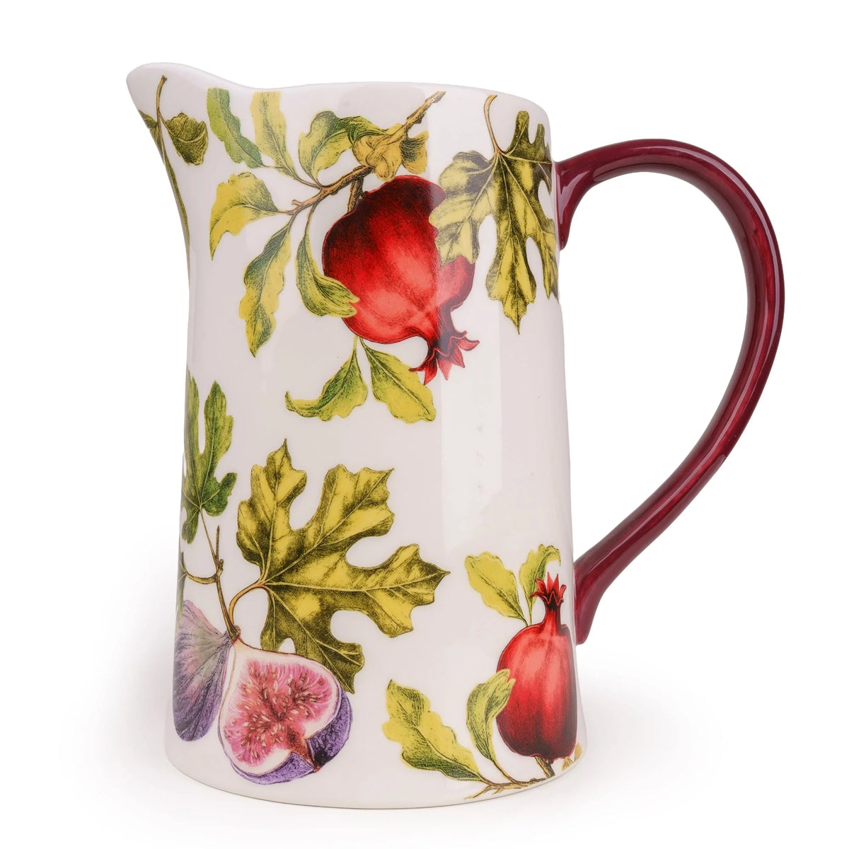 Ceramic Pitcher Large Jug Fig & Pomegranate