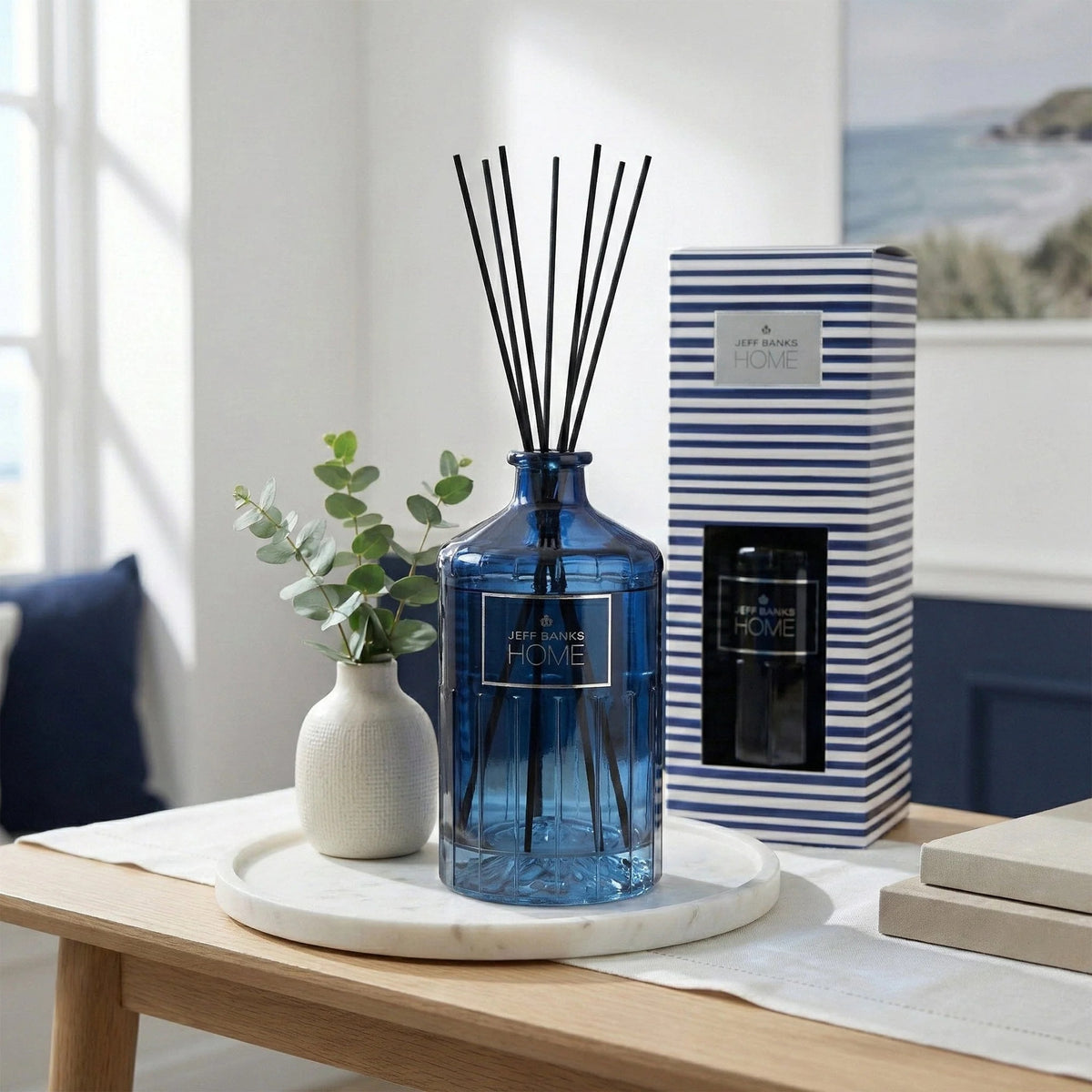 Jeff Banks Home Reed Diffuser Stripes Blue 1000ml
