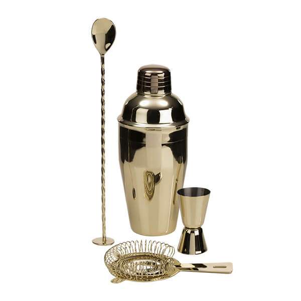 Elegant Gold Cocktail Shaker Set - Home Deco London