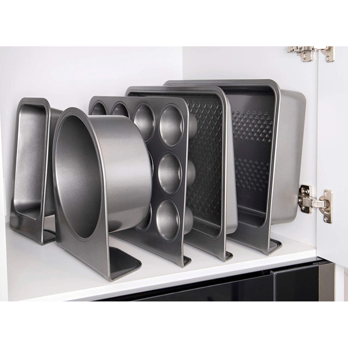 MasterClass 21.5cm Stackable Cake Tin - Non Stick Carbon Steel, Space Saving Design - Home Deco London