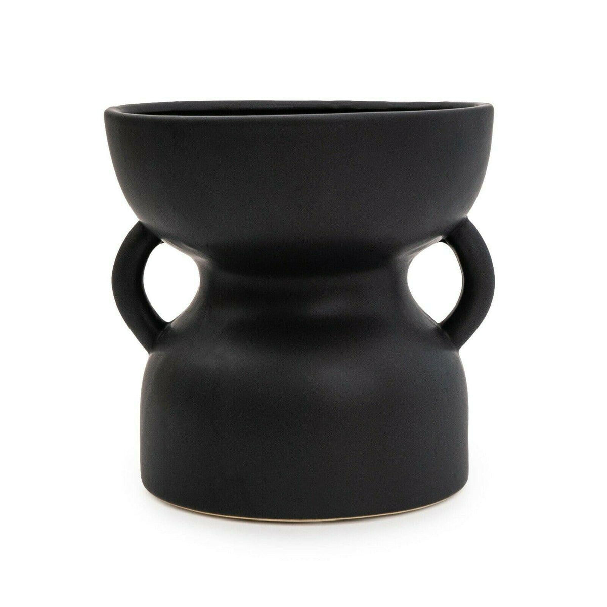 Odesa 15.5cm Matte Black Vase - Unique Shape for Striking Home Decor - Home Deco London