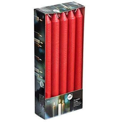 Spaas Red Unscented Dinner Candles, Pack of 60 - Premium quality unscented dinner candles with an elegant tapered design, ideal for sophisticated table settings.