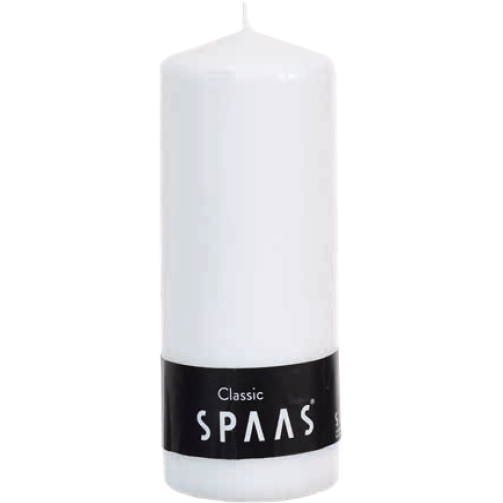 Spaas White Unscented Pillar Candle 60 x 150 mm - Up to 45 Hours Burn Time, Classic Design - Home Deco London