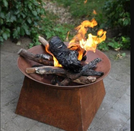 Stylish fire bowls for gardens, featuring a flock of birds laser cut design. Perfect for adding ambiance to your patio or garden, measuring 59x64cm.