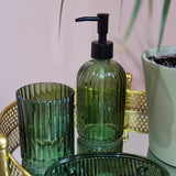Bathroom Glass Tumbler Green