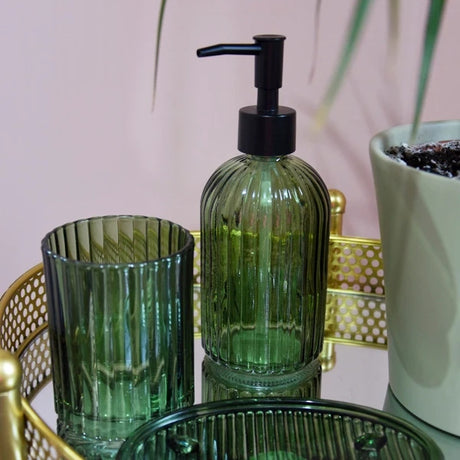 Bathroom Glass Tumbler Green
