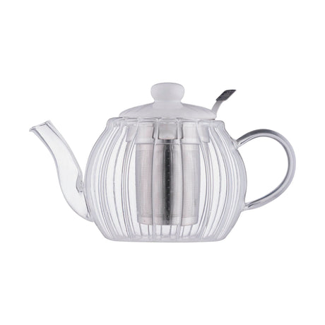 Price & Kensington Luxe Glass Teapot White 1 Litre - Home Deco London