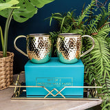 Set of Two Art Deco Gold Moscow Mule Mugs - Home Deco London
