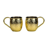 Set of Two Art Deco Gold Moscow Mule Mugs - Home Deco London