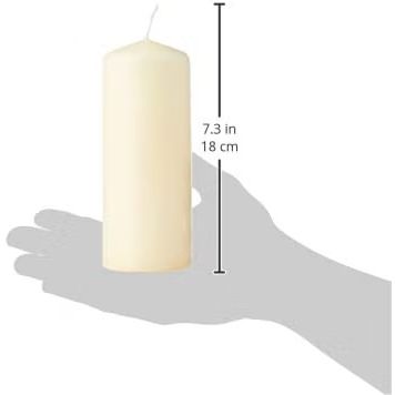 Spaas Bulk Pack of  Unscented Pillar Candles 60/150 mm, ± 45 Hours, Ivory 36 Candles