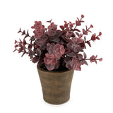 23cm Purple Eucalyptus Plant in Pot – Artificial Eucalyptus Tree