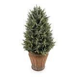 29cm Cypress Tree in Decorative Pot – Artificial Cypress Plant