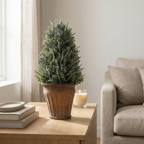 29cm Cypress Tree in Decorative Pot – Artificial Cypress Plant