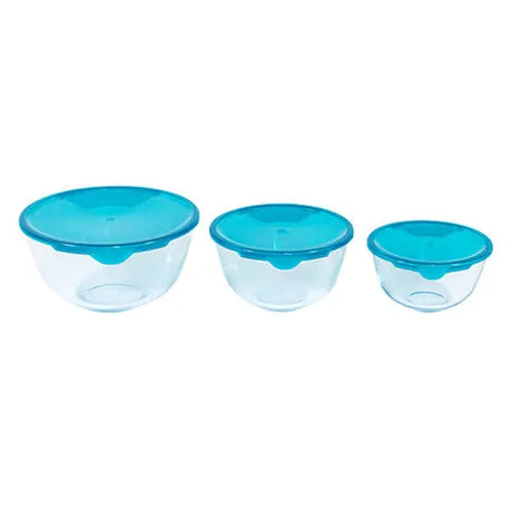 Pyrex 3 Piece Prep & Store Bowl Set with Lids