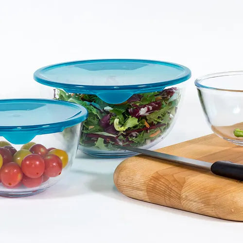 Pyrex 3 Piece Prep & Store Bowl Set with Lids