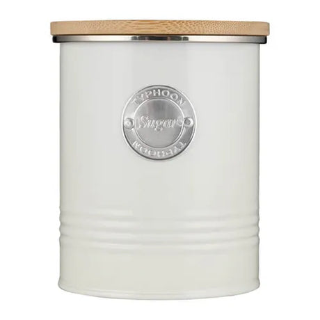 Stylish Kitchen Storage Container for Sugar from the 4-Piece Canister Collection, with a bamboo lid, perfect kitchen storage containers for organised kitchens.