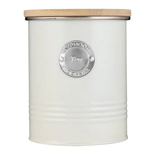 Elegant Kitchen Storage Container for Tea from the 4-Piece Canister Collection, complete with a bamboo lid, great kitchen storage containers to keep your tea fresh.