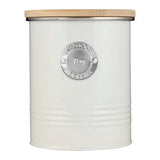 Elegant Kitchen Storage Container for Tea from the 4-Piece Canister Collection, complete with a bamboo lid, great kitchen storage containers to keep your tea fresh.