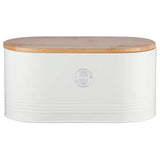Practical Kitchen Storage Container for Bread from the 4-Piece Canister Collection, designed in cream white metal, a must-have kitchen storage container for bread lovers.