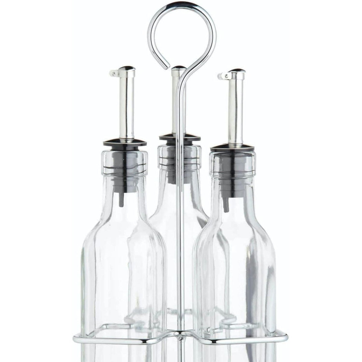 World of Flavours Italian 3 Bottle Glass Oil and Vinegar Set - Home Deco London