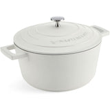 MasterClass Cast Aluminium Cream Casserole Dish, 24cm, 4 Litre, Gift Boxed