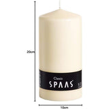 Spaas Unscented Pillar Candle 100/200 mm, 140 Hours, Ivory