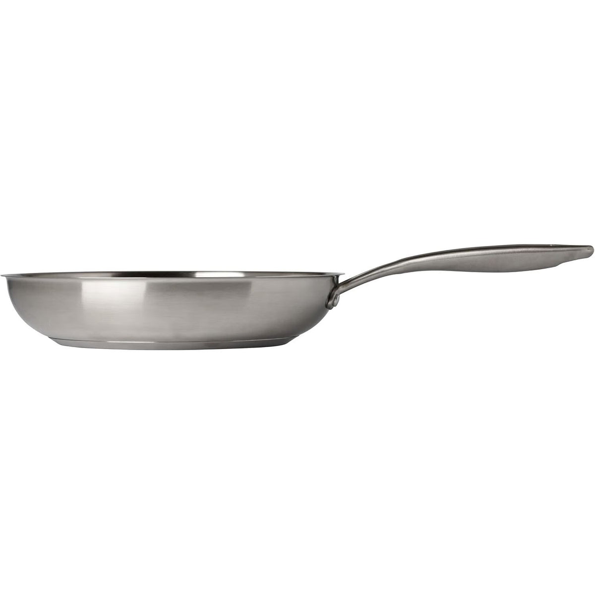 Pyrex Infinity Stainless Steel Frying Pan 28 cm, 18/10 Uncoated Steel, PFAS Free, Induction and Oven Safe, Fixed Handle, Brushed Finish