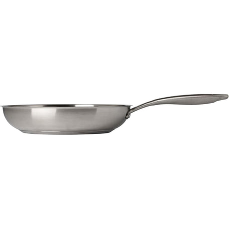 Pyrex Infinity Stainless Steel Frying Pan 28 cm, 18/10 Uncoated Steel, PFAS Free, Induction and Oven Safe, Fixed Handle, Brushed Finish