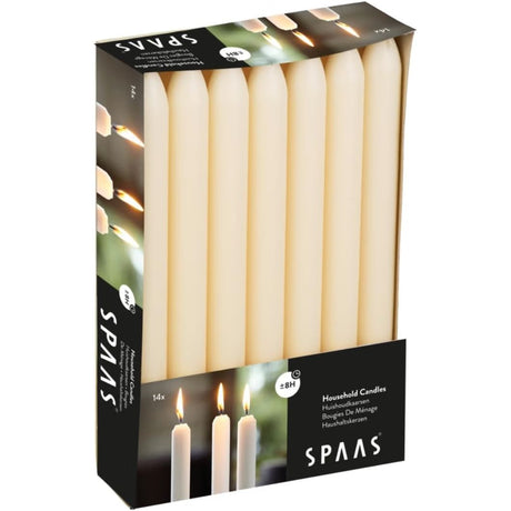 Spaas Ivory 14 Tapered Dinner Candles 21/220 mm ± 8 Hours
