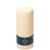 Spaas 6 Unscented Pillar Candle 80/200 mm, ±100 Hours, Ivory