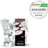 Spaas Maxi Tealights Bag x40, ± 10 Hours, White