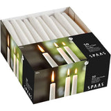 Spaas Bulk Pack of Unscented Dinner Candles 23cm | Long-Lasting 8 Hour Burn | 150 White Festilux Candles