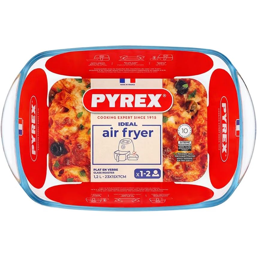 Pyrex Airfryer 1.2L Rectangular Dish without Lid